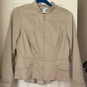 White House Black Market 14 3/4 sleeve fitted moto jacket blazer Size S women's